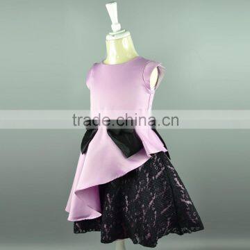 2016 Sleeveless Contrast Color Girls Casual Dresses for 4-12 Yrs Old With Exquisite Workmanship 15 Yrs Girl Dresses Manufacturer photo-2