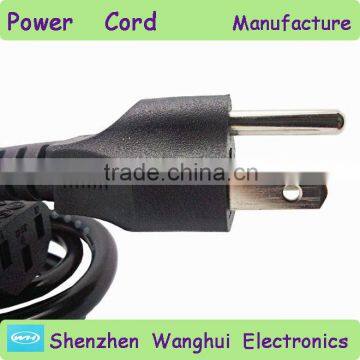 American / Canada power cord UL plug 3 pin 0.08*28 Single head DC