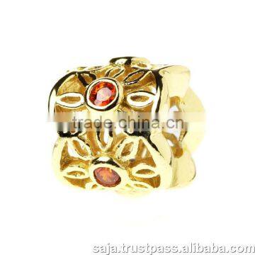 Wholesale 925 Silver charms plated 18k gold YCSSB389