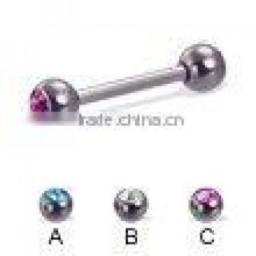 Arcylic UV Tongue Ring ,Surgical Steel,Body Jewelry