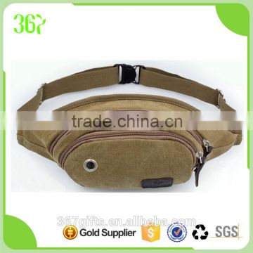 2016 High Quality Outdoor Canvas Men's Running Waist Belt Bag for Travelling