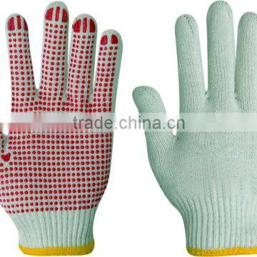 Trade Assurance gloves pvc dotted cotton gloves in colourful