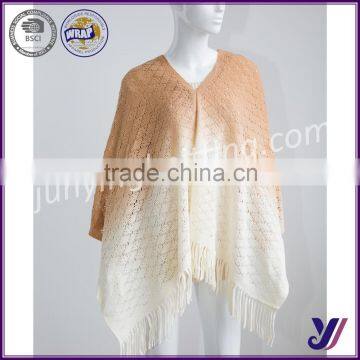 100% acrylic crochet knitted pashmina shawl China manufacturers