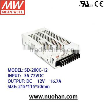 Meanwell 200W 12V Single Output DC-DC Converter/12v dc-dc power converter