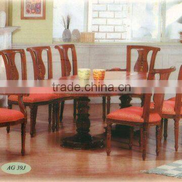 Teak Dining Set Classic Design Saleena With Inlay Indoor Furniture