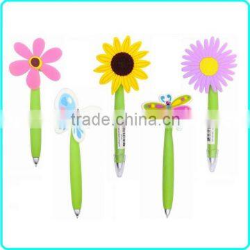 Pink Flower Shape 3D Children Flower Pen,novel Shape Gift Pen,flower Pen photo-2