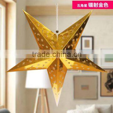 Wedding Decoration Home Decoration Handmade Shining Star Lamp Paper Star Lantern Glitter Star Lamp Led Decoration Light photo-5