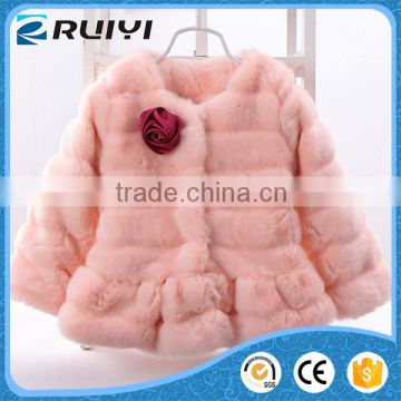 children pink fur jacket european children coat