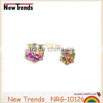 Fashion Square Clear Crystal New Model Wedding Ring for Women photo-2