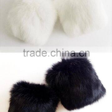 Winter Oversleeve Luxurious Rabbit Fur Real Coat Fur Cuff photo-3