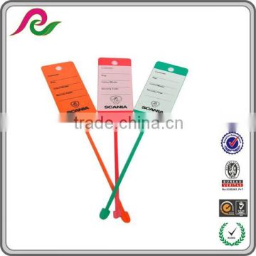 Plastic key tags with writable sticker