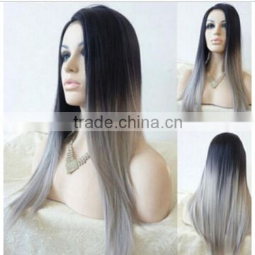 Best selling 100% silk top human hair full lace wig ombre color