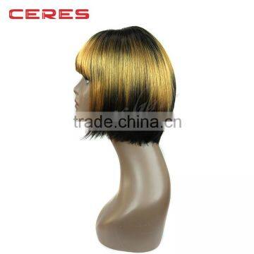 Wholesale Natural Look Premium Bob Wig 2T Blonde Ombre Wig for Black Women