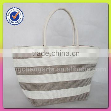 latest fashionable tote bag with paper straw handbag manufacturers in china