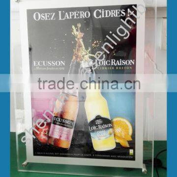 A3 Transparent Plexiglass LED Light Boxes Display