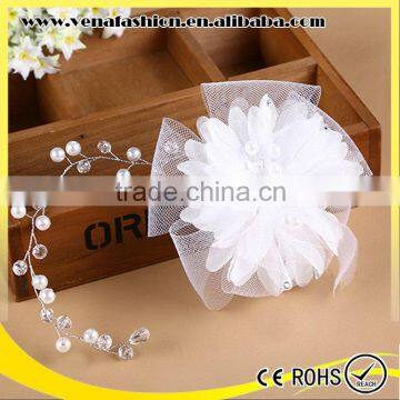 Funny Crystal Bridal Headband, Wedding Bridal Flower Headband photo-2