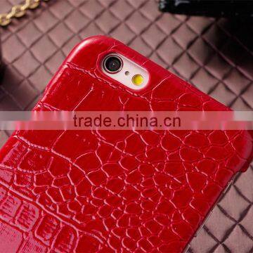 Leather back cover case for iphone 6 crocodile leather case PC hard case Mix colors