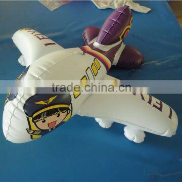 custom cartoon design inflatable airplane toy for promotional