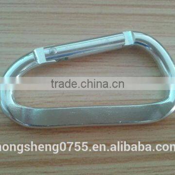 Flat carabiner with alumunium material for decoration