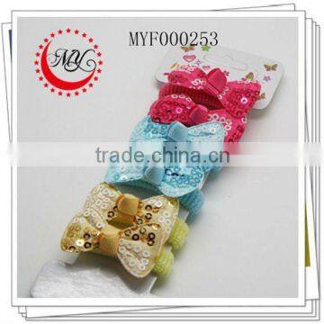 Fashion cute sequins bow color elastic band