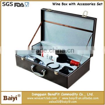 High quality deluxe wine box with accessories for gifts