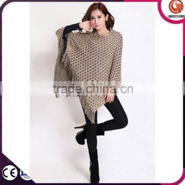 Women Winter Knitted Cashmere Poncho Capes Shawl Cardigans Sweater Coat photo-4