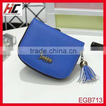 Wholesale best selling smallest fancy women pu leather wallet with Pendant