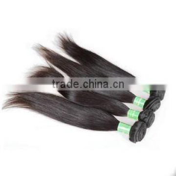 Black straight smooth hair weaving with 100% good quality indian human hair