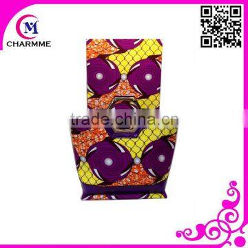2016 Newest Ankara Wax Design WB-0124 women's super wax fabric matching bag