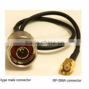 RF Coaxial Cables N male connector to RP SMA Male