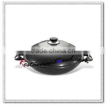 S212 Dia 340mm/ Dia 360mm/ Dia 400mm Aluminium Alloy Non-Stick Wok With Cover