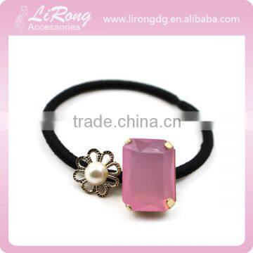 Hair Holder with Pink Stone