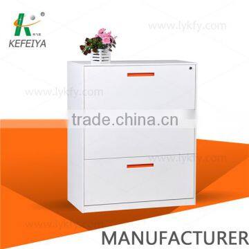 CKD white 3 drawer steel lateral file cabinet drawing file cabinet