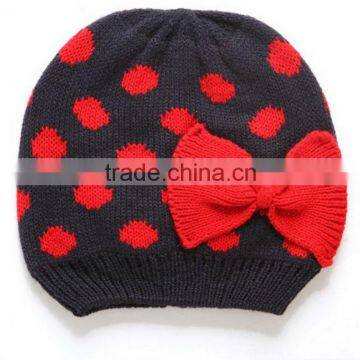 2014 Baby Bow Knitted Beanie Hat