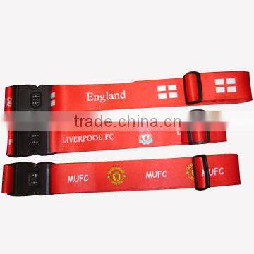 printed suitcase travel luggage belt