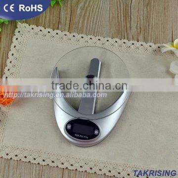 Round Clear Glass Platform Digital Handy Scale