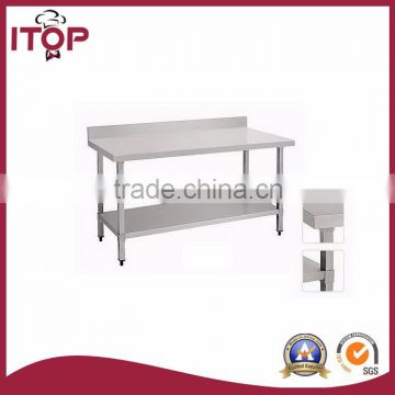 stainless steel sorting table with back splash