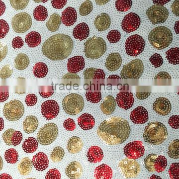 colorful circles embroidery dots sequins fabric