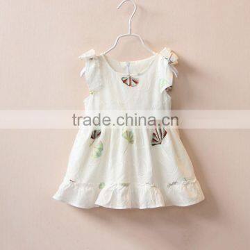 Wholesale Fashion Design UV Protection Cotton Baby Girl Summer Dress