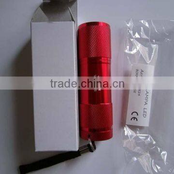 Aluminum Alloy Flashing 9 Led Light Torch