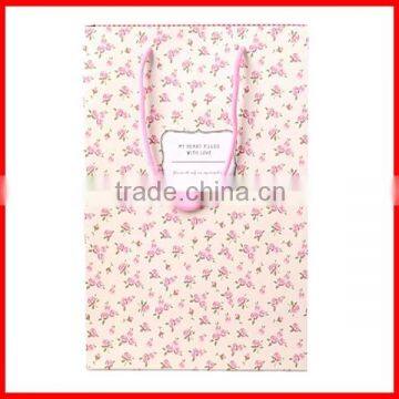 Hot Sale Small Flower Printing Shopping Bags With Handles