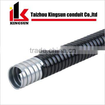 Black Color PVC Plastic Coated Metal Flexible Pipes
