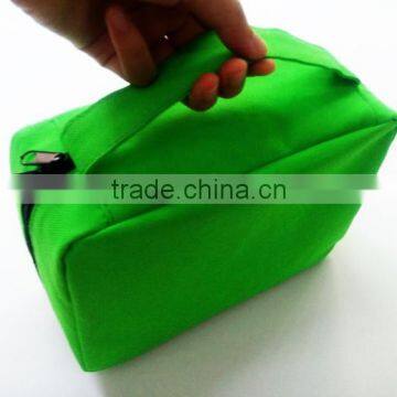 Bright green color travel toiletry bag layers design Large Capacity