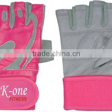 pink strap gloves