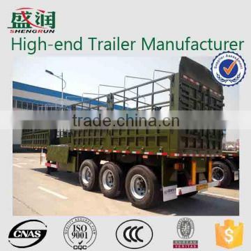 Trailer Manufacturer Shengrun 3 Axles Side Wall Cargo Trailer