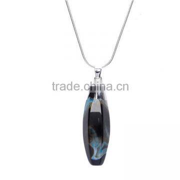 Jewelry 2016 Hot Gemstone Necklace Crystal Stone Pendant Necklace photo-2