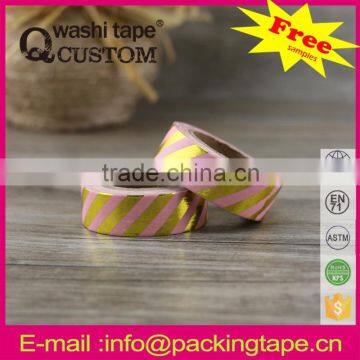 China supply custom printed foil washi tape wholesale for arts and craft