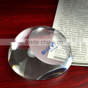 Clear Round Crystal Glass Paperweight OSM016