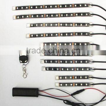 10pcs RGB motorcycle led lighting kit with 4key remote control