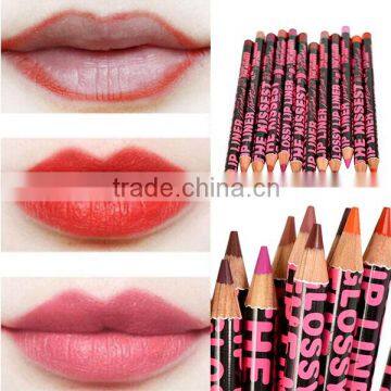 15CM 12 Colors Waterproof Lip Liner Pencil Womens Professional Long Lasting Lipliner Lips Makeup Tools